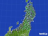 東北地方のアメダス実況(降水量)(2024年04月09日)