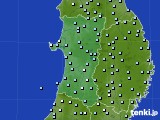 秋田県のアメダス実況(降水量)(2024年04月09日)