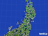東北地方のアメダス実況(風向・風速)(2024年04月09日)