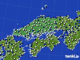 2024年04月09日の中国地方のアメダス(風向・風速)