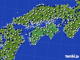 四国地方のアメダス実況(風向・風速)(2024年04月09日)