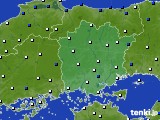 岡山県のアメダス実況(風向・風速)(2024年04月09日)