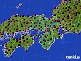 2024年04月10日の近畿地方のアメダス(日照時間)