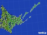 2024年04月10日の道東のアメダス(風向・風速)