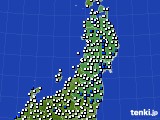 東北地方のアメダス実況(風向・風速)(2024年04月11日)