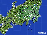 関東・甲信地方のアメダス実況(風向・風速)(2024年04月11日)