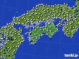 四国地方のアメダス実況(風向・風速)(2024年04月11日)