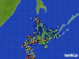 北海道地方のアメダス実況(日照時間)(2024年04月12日)