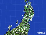 東北地方のアメダス実況(風向・風速)(2024年04月12日)