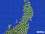 2024年04月12日の東北地方のアメダス(風向・風速)