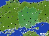 岡山県のアメダス実況(風向・風速)(2024年04月12日)