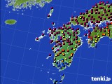 2024年04月13日の九州地方のアメダス(日照時間)