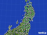 東北地方のアメダス実況(風向・風速)(2024年04月13日)