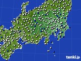 関東・甲信地方のアメダス実況(風向・風速)(2024年04月13日)
