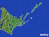 道東のアメダス実況(風向・風速)(2024年04月13日)
