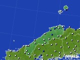 2024年04月13日の島根県のアメダス(風向・風速)