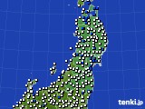 東北地方のアメダス実況(風向・風速)(2024年04月14日)