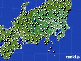 関東・甲信地方のアメダス実況(風向・風速)(2024年04月14日)