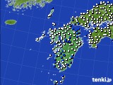 九州地方のアメダス実況(風向・風速)(2024年04月14日)