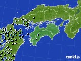 四国地方のアメダス実況(降水量)(2024年04月15日)