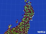 2024年04月15日の東北地方のアメダス(日照時間)