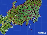 2024年04月15日の関東・甲信地方のアメダス(日照時間)