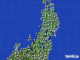 東北地方のアメダス実況(風向・風速)(2024年04月15日)