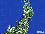 2024年04月15日の東北地方のアメダス(風向・風速)