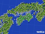 2024年04月15日の四国地方のアメダス(風向・風速)