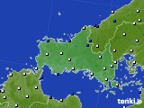 山口県のアメダス実況(風向・風速)(2024年04月15日)