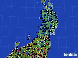 東北地方のアメダス実況(日照時間)(2024年04月16日)