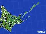 2024年04月16日の道東のアメダス(風向・風速)