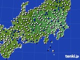 関東・甲信地方のアメダス実況(風向・風速)(2024年04月17日)