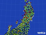 2024年04月18日の東北地方のアメダス(日照時間)