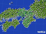 2024年04月18日の近畿地方のアメダス(風向・風速)