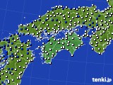 2024年04月18日の四国地方のアメダス(風向・風速)