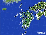 2024年04月18日の九州地方のアメダス(風向・風速)