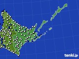 道東のアメダス実況(風向・風速)(2024年04月19日)