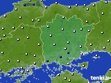 2024年04月19日の岡山県のアメダス(風向・風速)