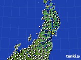 東北地方のアメダス実況(風向・風速)(2024年04月20日)