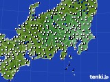2024年04月20日の関東・甲信地方のアメダス(風向・風速)