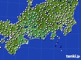 2024年04月20日の東海地方のアメダス(風向・風速)