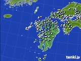 九州地方のアメダス実況(降水量)(2024年04月21日)