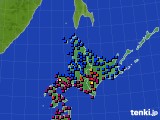 2024年04月21日の北海道地方のアメダス(日照時間)