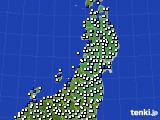 2024年04月21日の東北地方のアメダス(風向・風速)