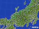 北陸地方のアメダス実況(風向・風速)(2024年04月21日)
