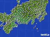 2024年04月21日の東海地方のアメダス(風向・風速)