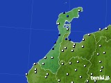 2024年04月21日の石川県のアメダス(風向・風速)