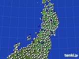 東北地方のアメダス実況(風向・風速)(2024年04月22日)