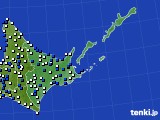 2024年04月22日の道東のアメダス(風向・風速)